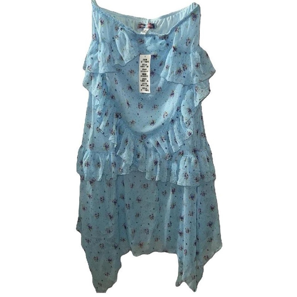 Floral Blue Ruffle skirt
